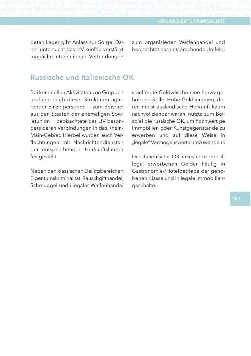 Seite 159 des Verfassungsschutzbericht 2015 Hessen