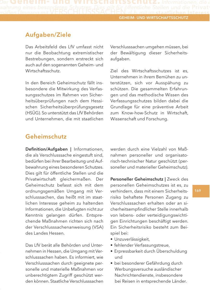 Seite 169 des Verfassungsschutzbericht 2015 Hessen