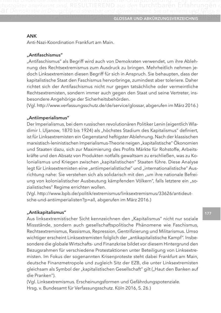 Seite 177 des Verfassungsschutzbericht 2015 Hessen