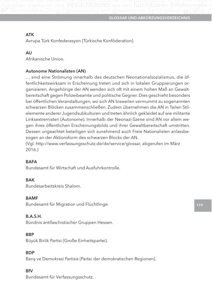 Seite 179 des Verfassungsschutzbericht 2015 Hessen