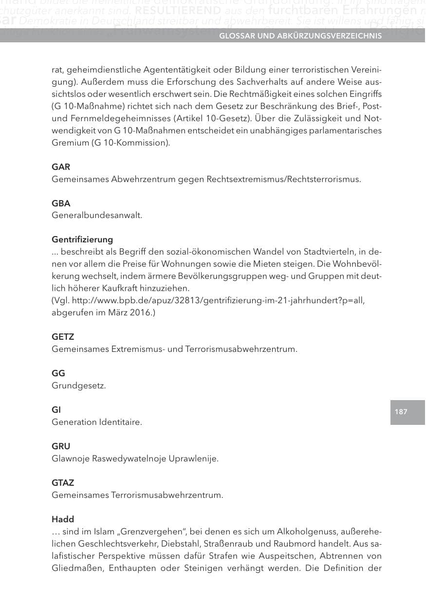 Seite 187 des Verfassungsschutzbericht 2015 Hessen