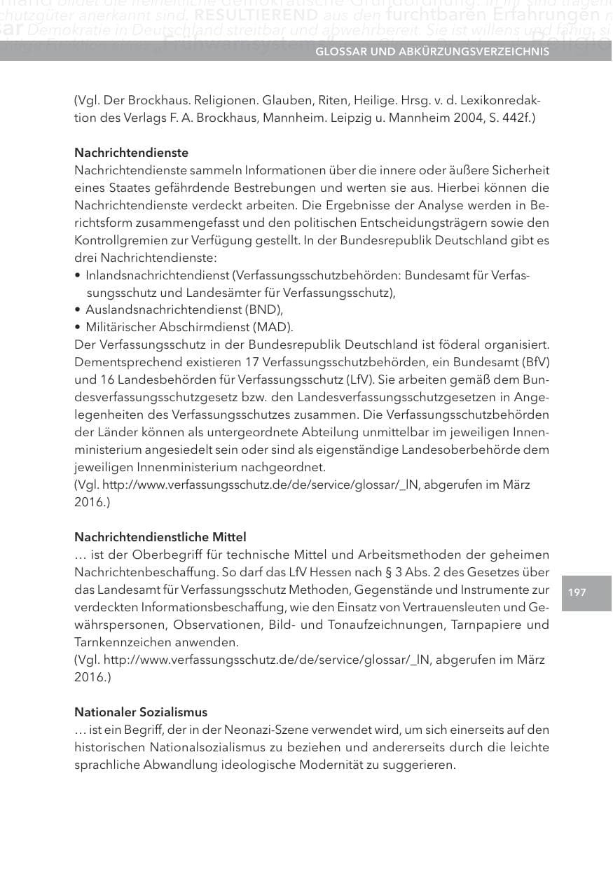 Seite 197 des Verfassungsschutzbericht 2015 Hessen