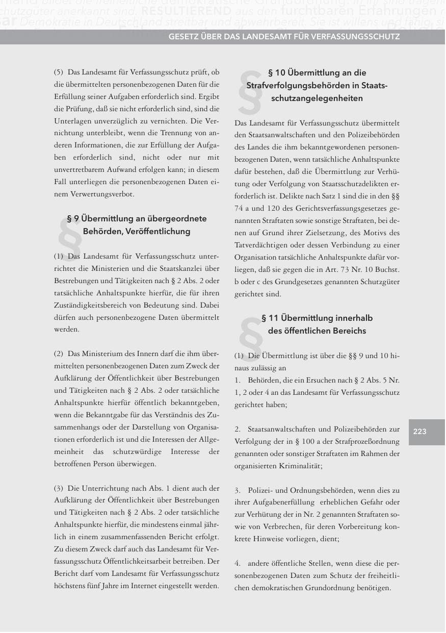 Seite 223 des Verfassungsschutzbericht 2015 Hessen