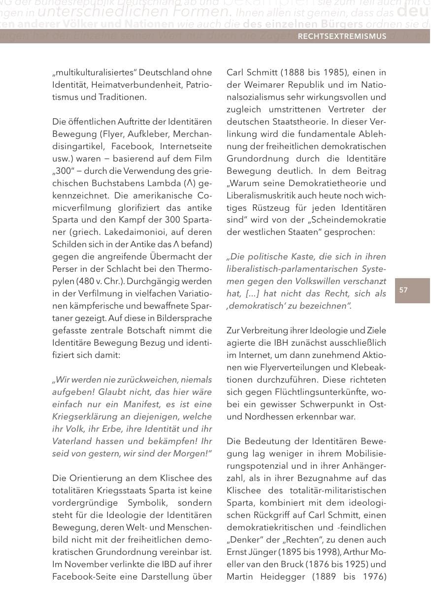 Seite 57 des Verfassungsschutzbericht 2015 Hessen