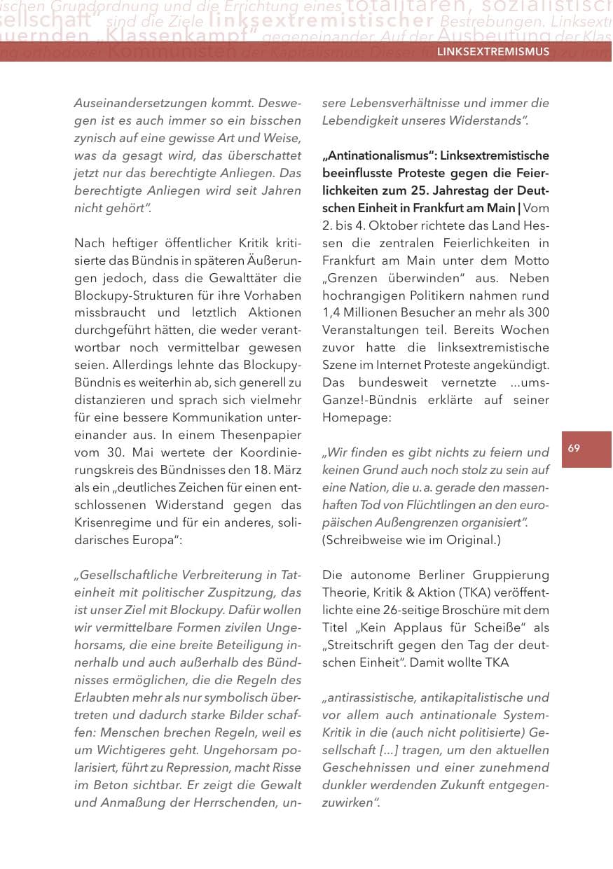 Seite 69 des Verfassungsschutzbericht 2015 Hessen