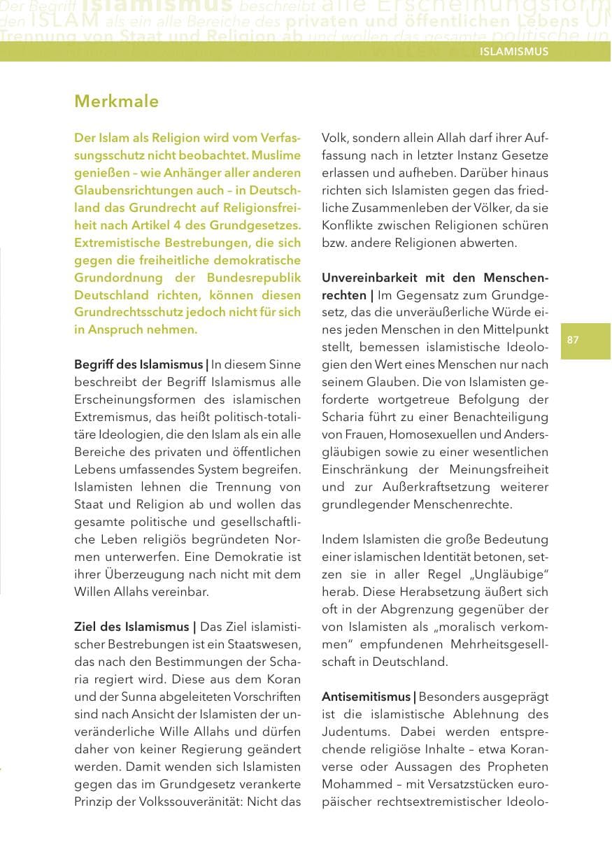 Seite 87 des Verfassungsschutzbericht 2015 Hessen
