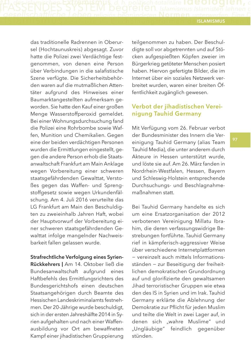 Seite 97 des Verfassungsschutzbericht 2015 Hessen