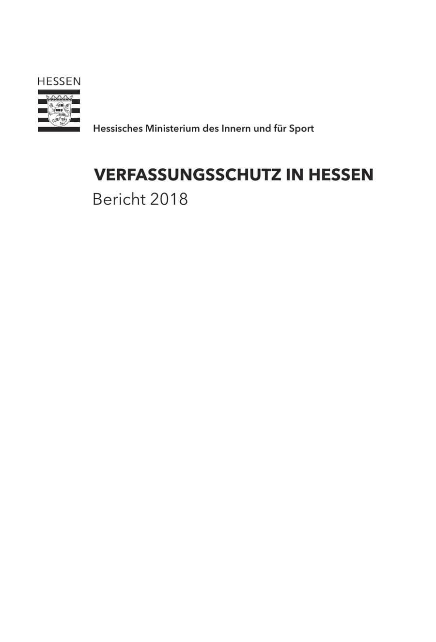 Seite 3 des Verfassungsschutzbericht 2018 Hessen