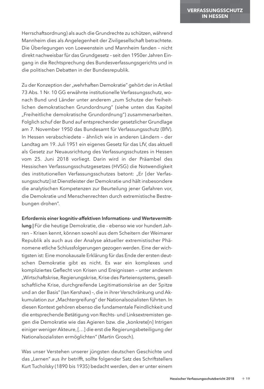 Seite 21 des Verfassungsschutzbericht 2018 Hessen