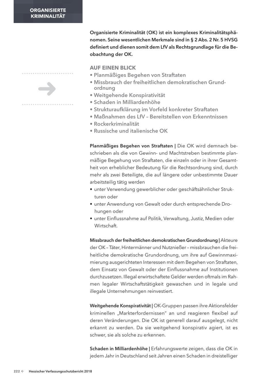 Seite 224 des Verfassungsschutzbericht 2018 Hessen