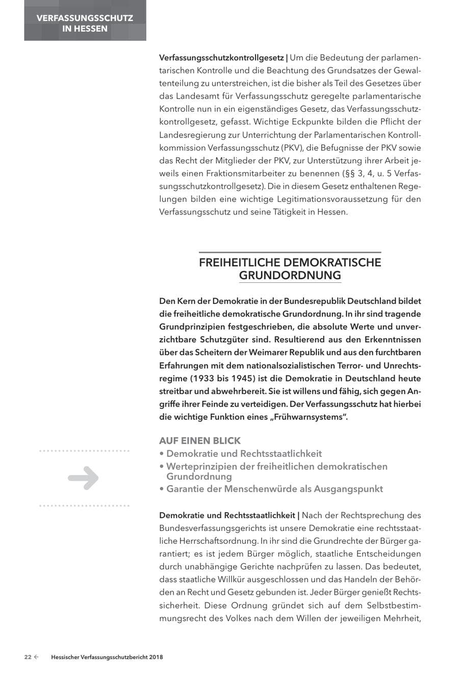 Seite 24 des Verfassungsschutzbericht 2018 Hessen