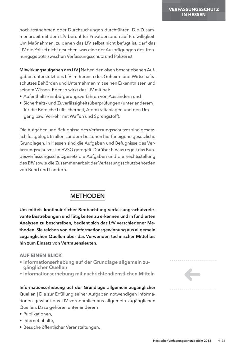 Seite 27 des Verfassungsschutzbericht 2018 Hessen