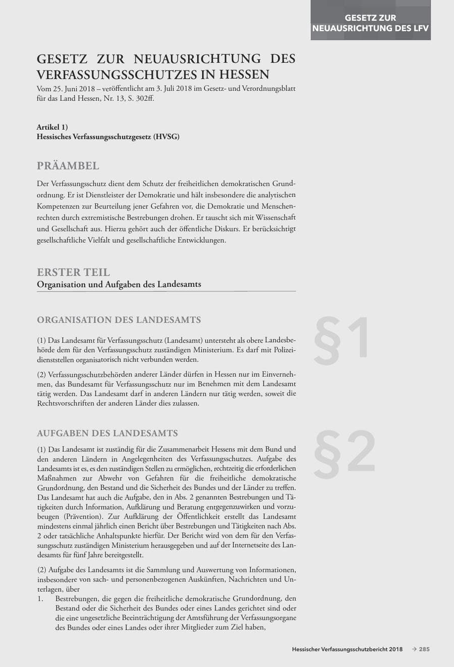 Seite 287 des Verfassungsschutzbericht 2018 Hessen
