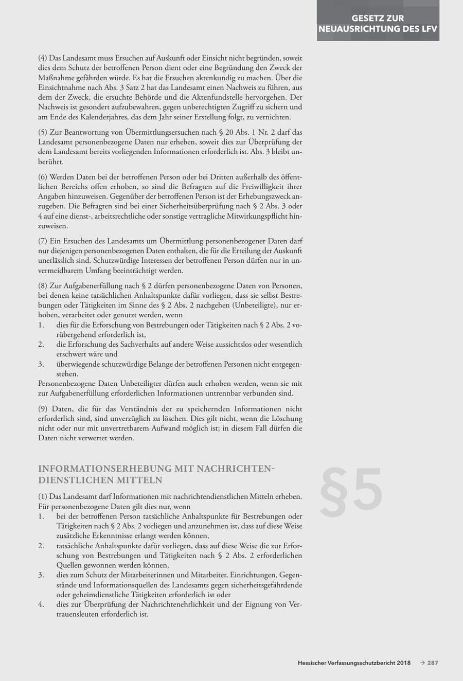 Seite 289 des Verfassungsschutzbericht 2018 Hessen