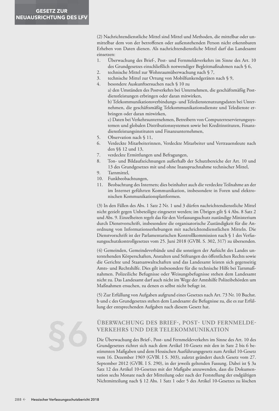 Seite 290 des Verfassungsschutzbericht 2018 Hessen