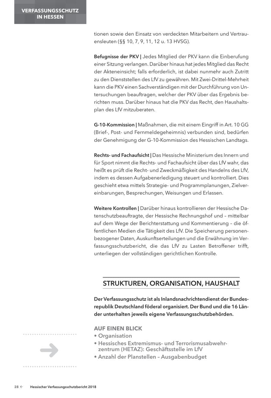Seite 30 des Verfassungsschutzbericht 2018 Hessen