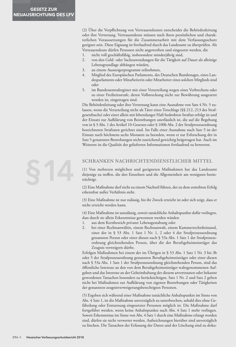 Seite 298 des Verfassungsschutzbericht 2018 Hessen