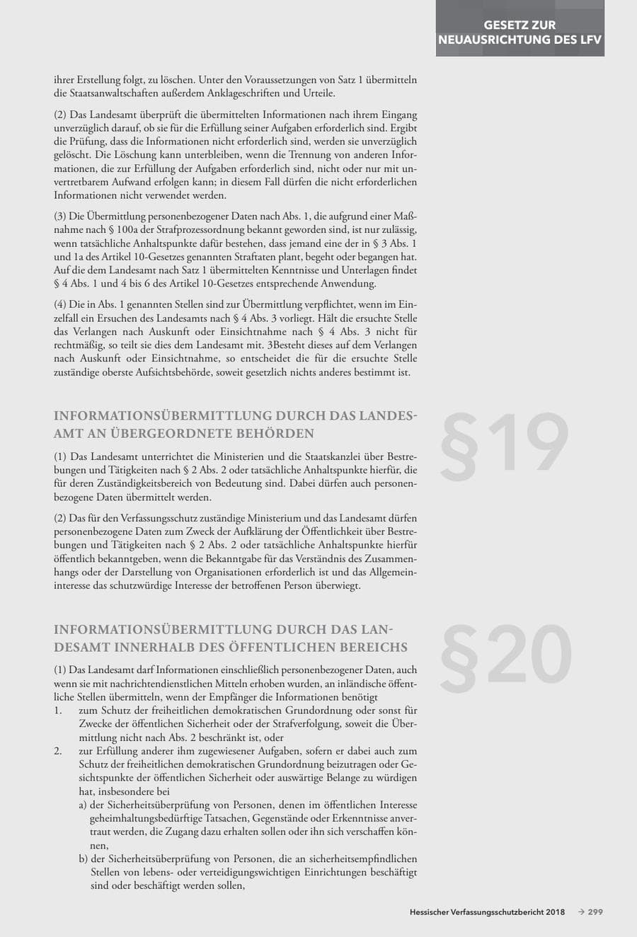 Seite 301 des Verfassungsschutzbericht 2018 Hessen