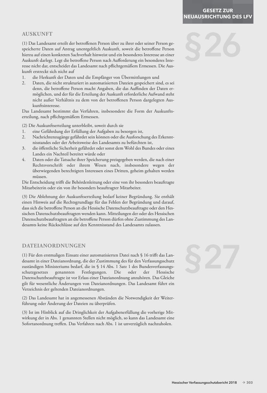 Seite 305 des Verfassungsschutzbericht 2018 Hessen