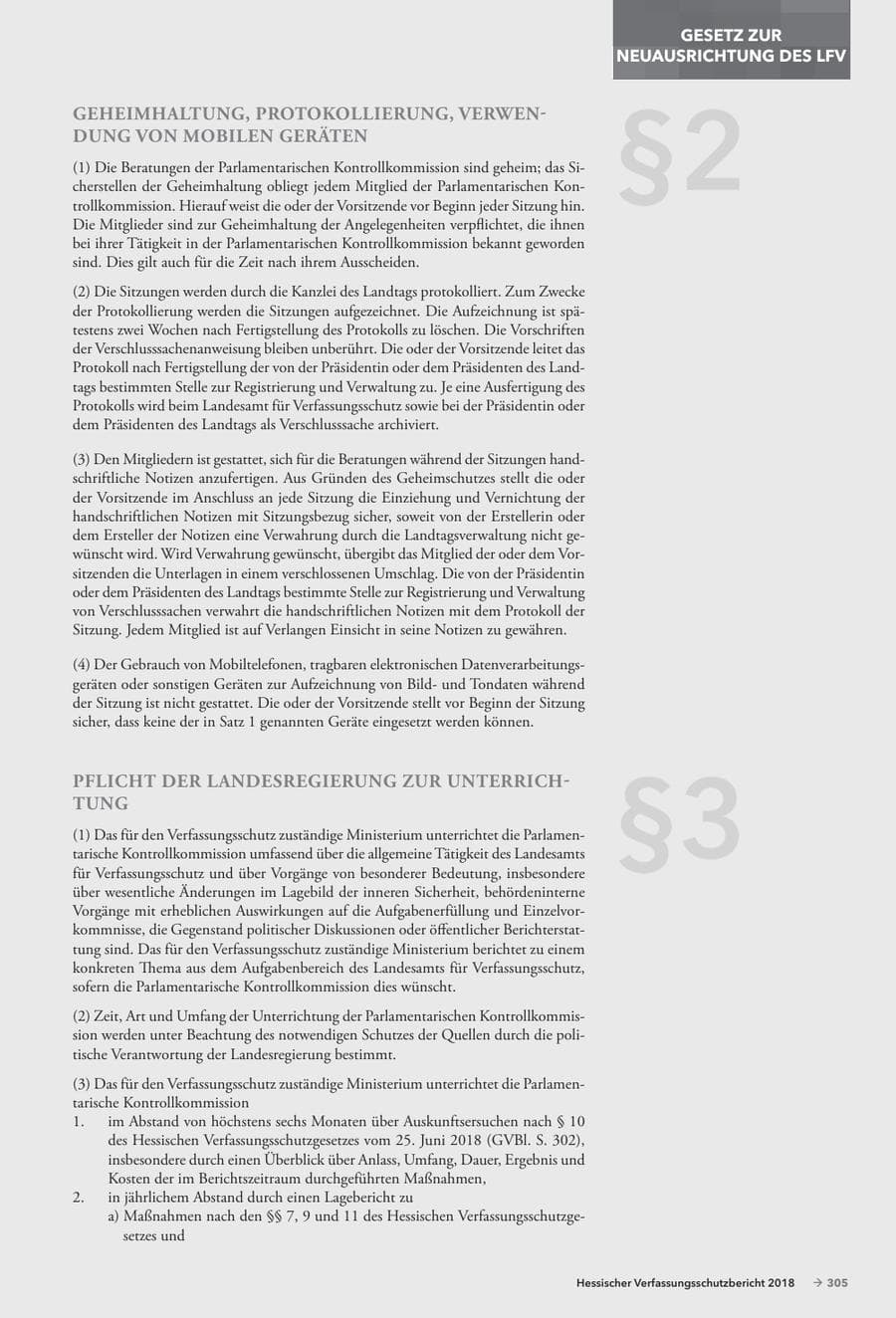 Seite 307 des Verfassungsschutzbericht 2018 Hessen