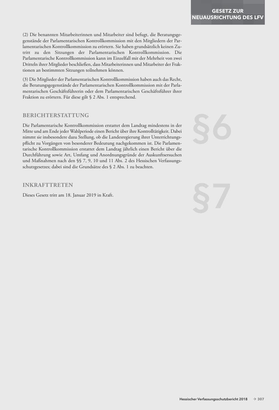 Seite 309 des Verfassungsschutzbericht 2018 Hessen