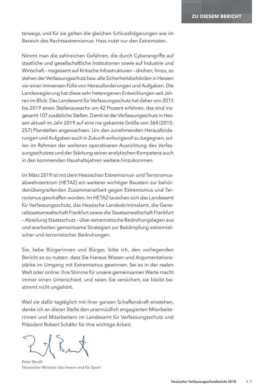 Seite 9 des Verfassungsschutzbericht 2018 Hessen