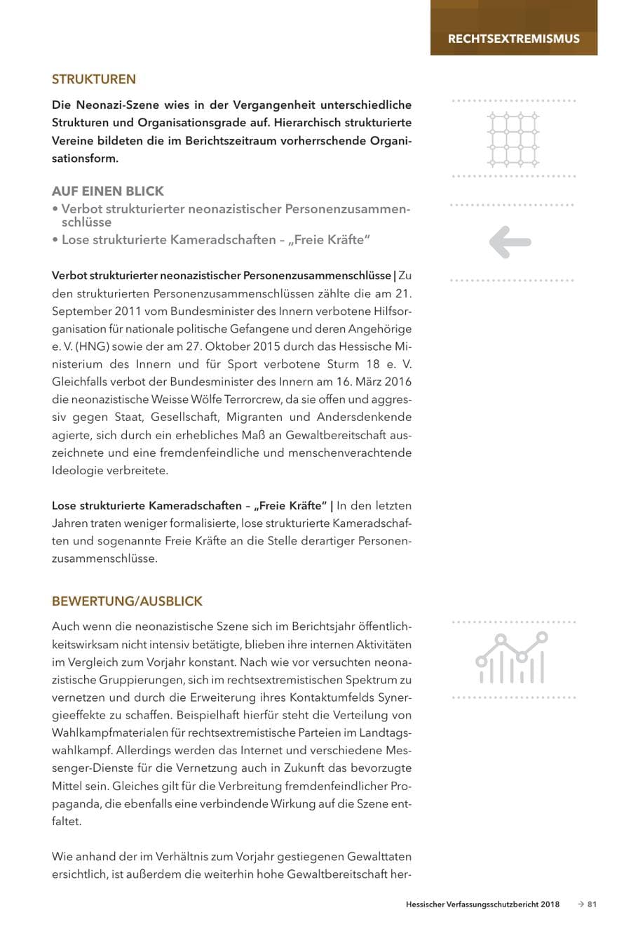 Seite 83 des Verfassungsschutzbericht 2018 Hessen