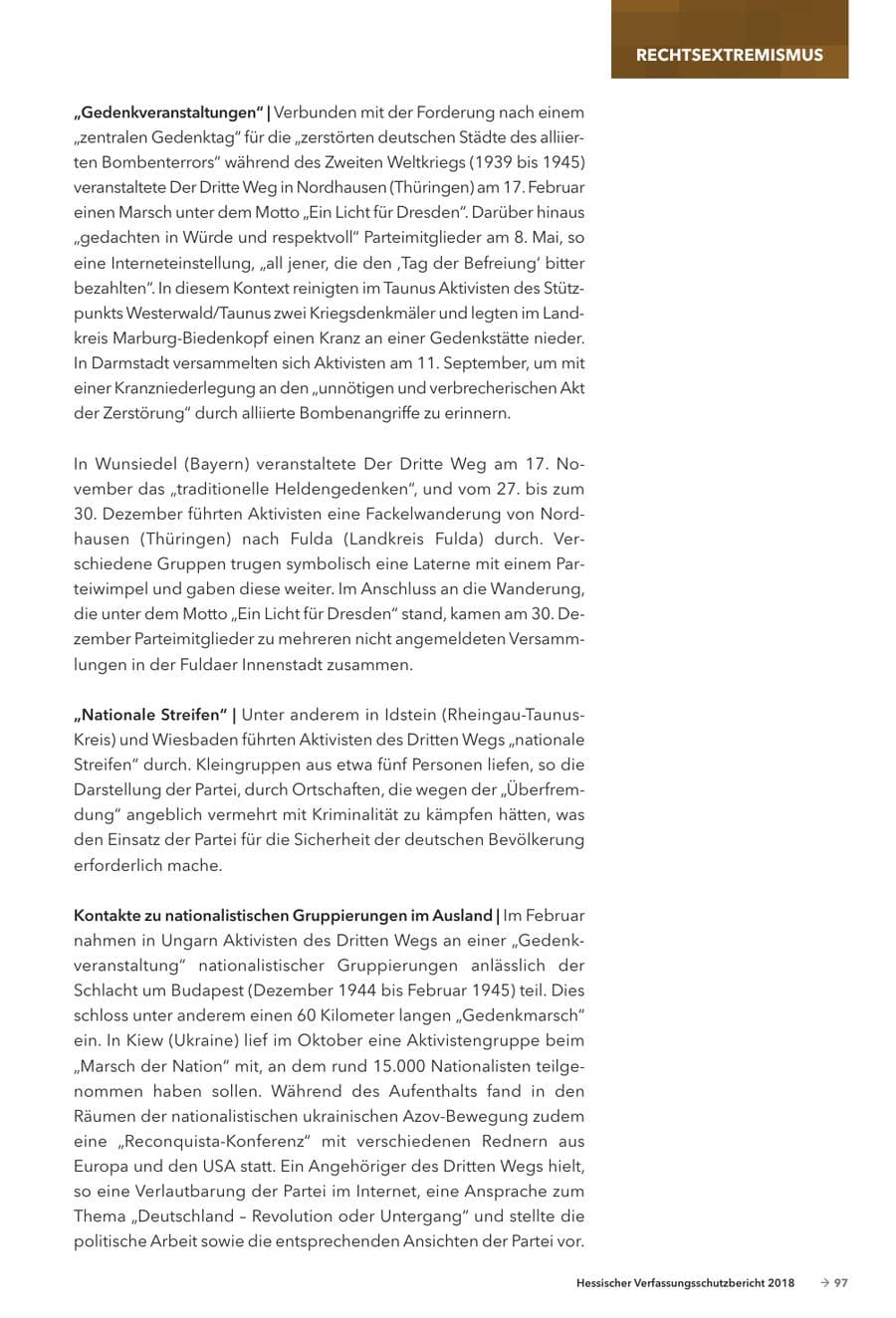 Seite 99 des Verfassungsschutzbericht 2018 Hessen