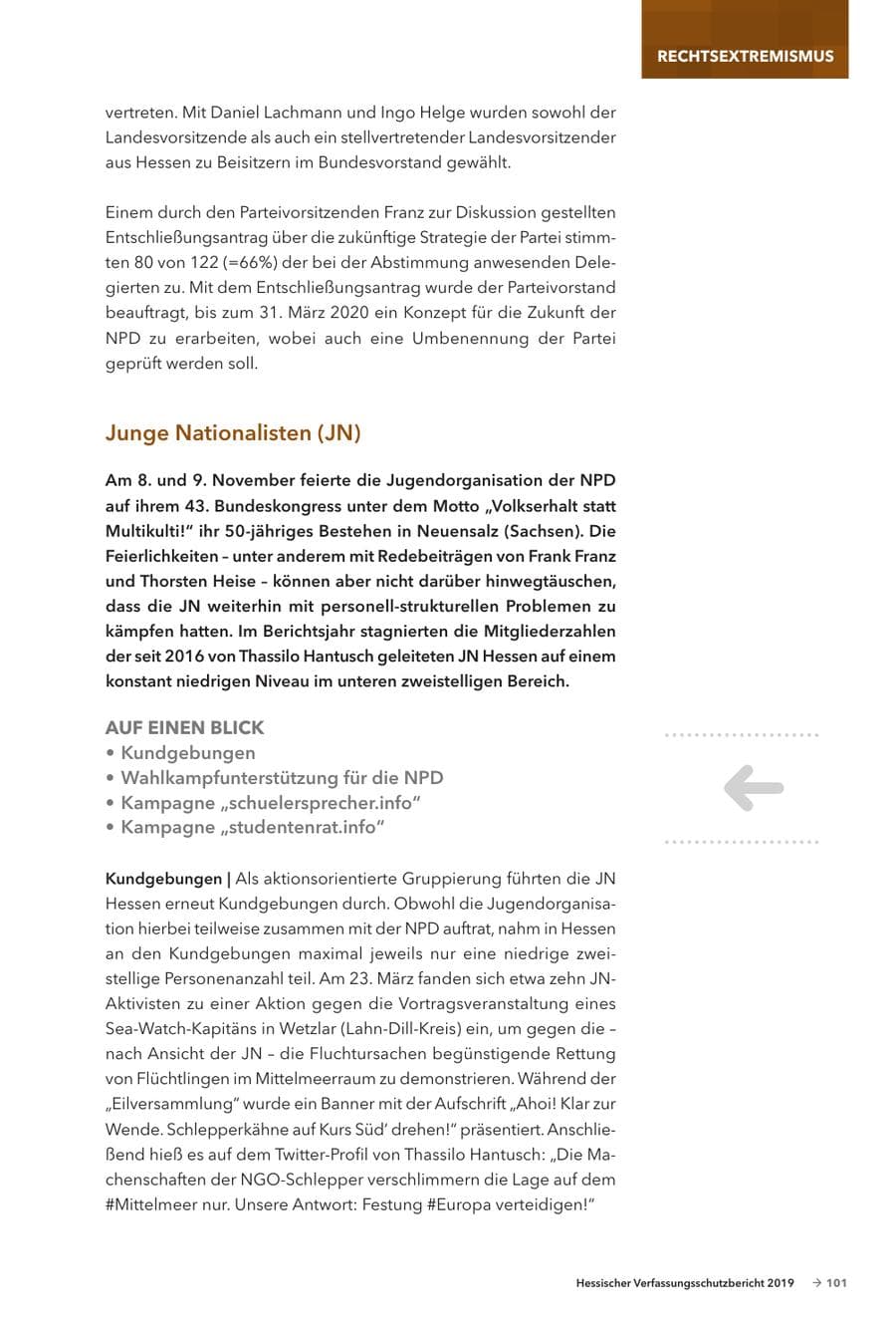 Seite 103 des Verfassungsschutzbericht 2019 Hessen