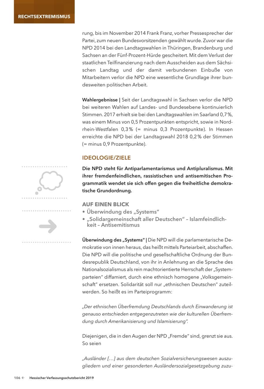 Seite 108 des Verfassungsschutzbericht 2019 Hessen