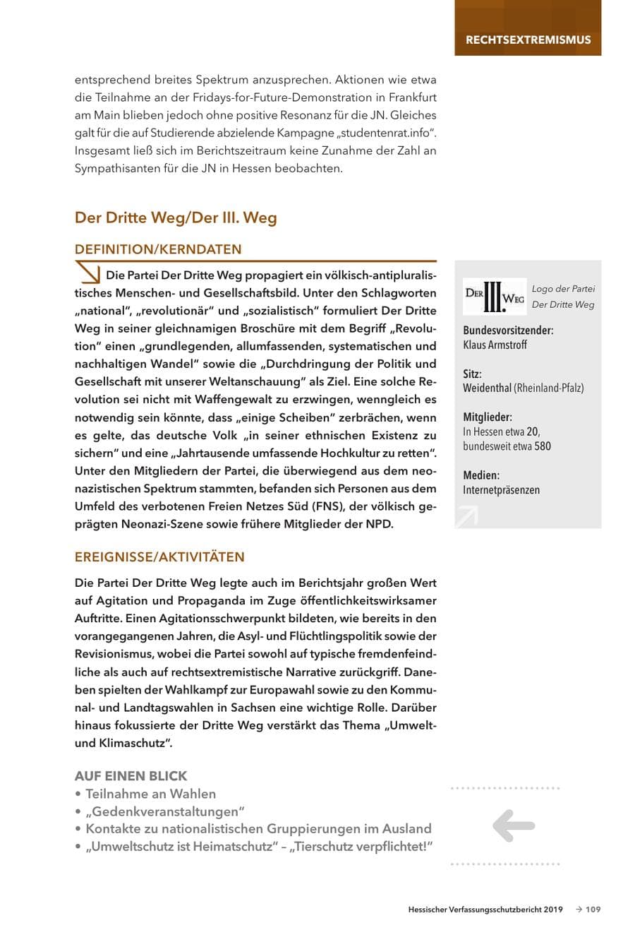 Seite 111 des Verfassungsschutzbericht 2019 Hessen