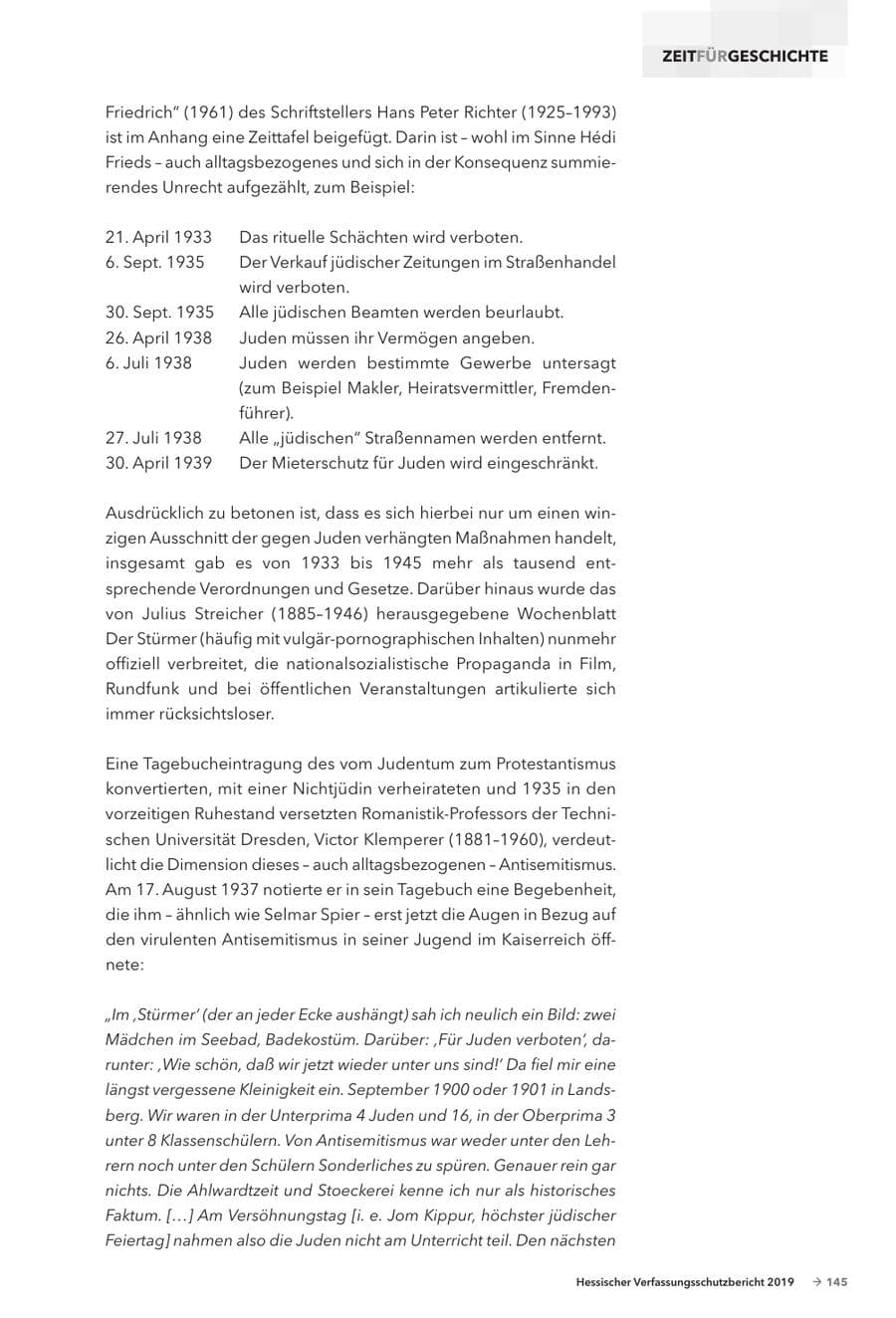 Seite 147 des Verfassungsschutzbericht 2019 Hessen