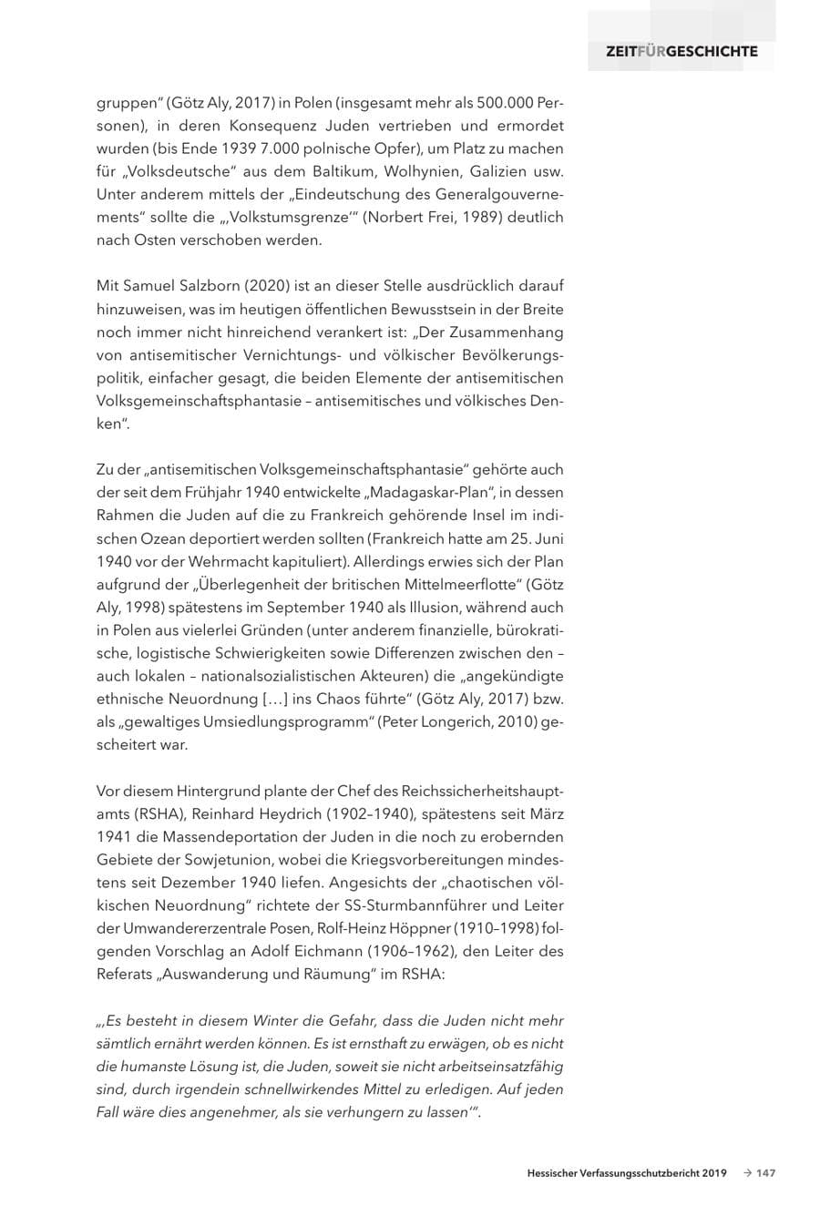 Seite 149 des Verfassungsschutzbericht 2019 Hessen