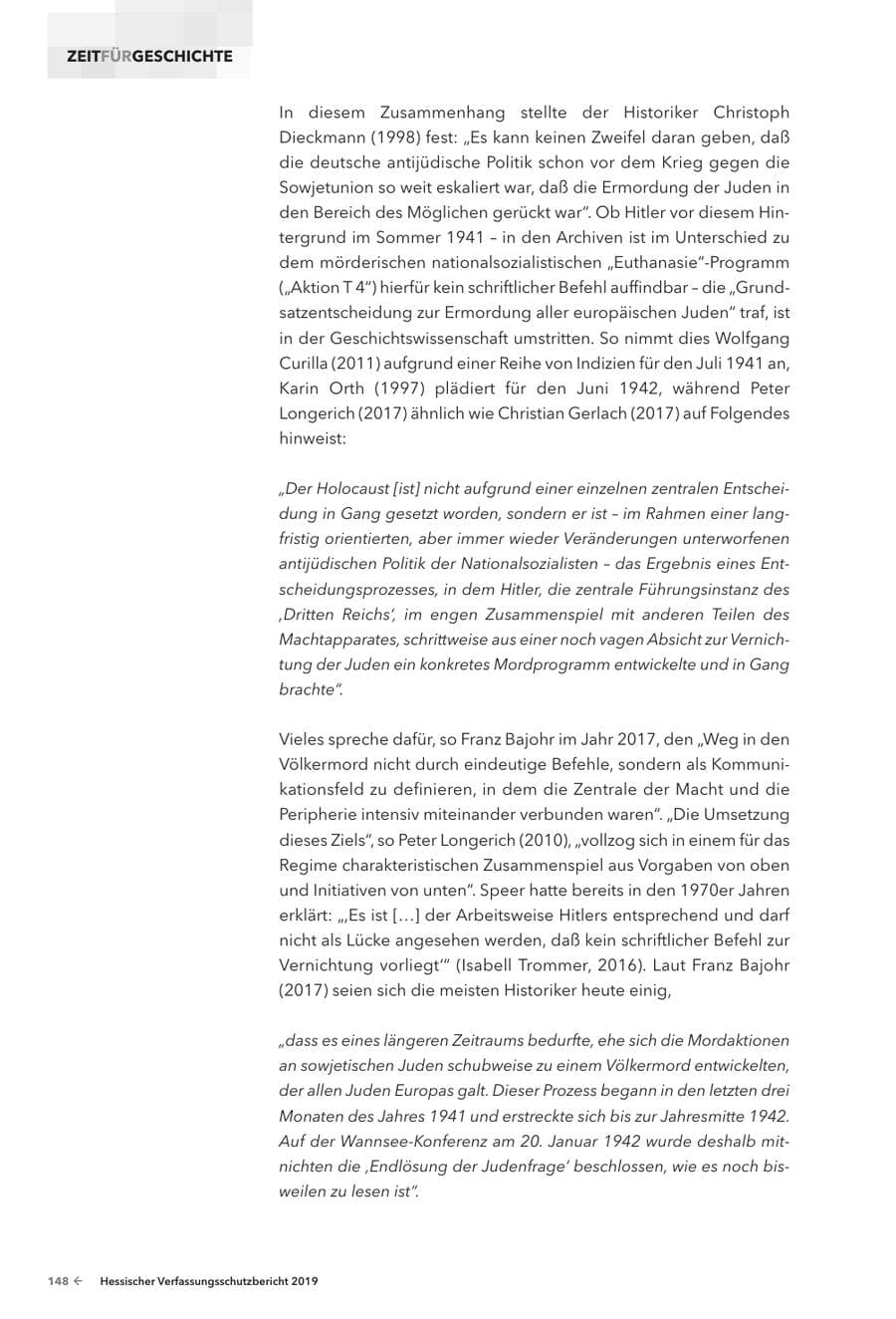 Seite 150 des Verfassungsschutzbericht 2019 Hessen
