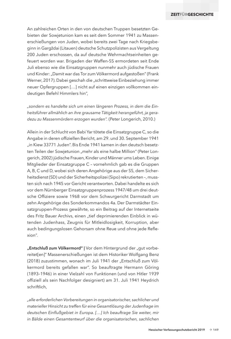 Seite 151 des Verfassungsschutzbericht 2019 Hessen