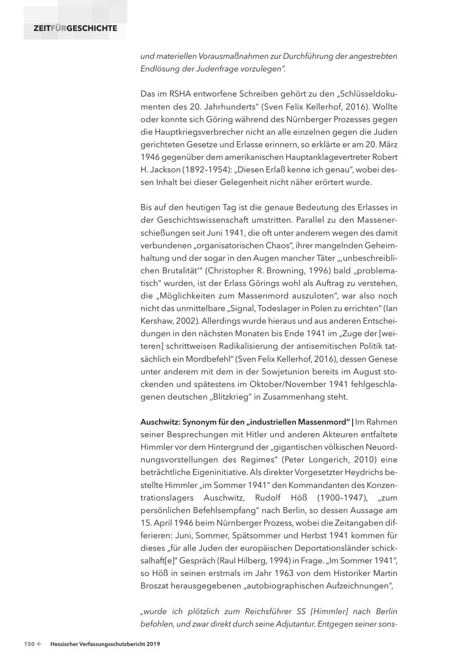 Seite 152 des Verfassungsschutzbericht 2019 Hessen