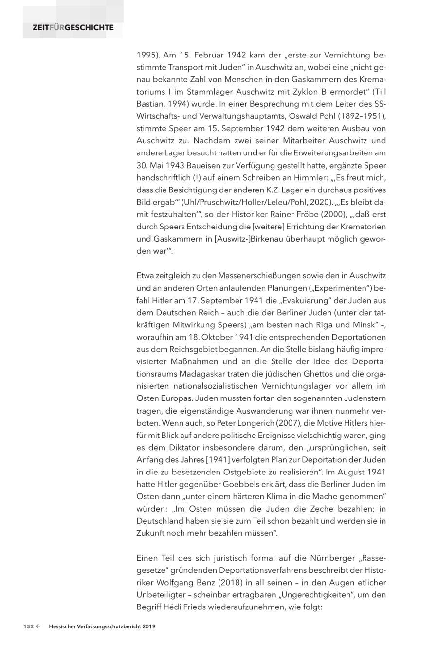 Seite 154 des Verfassungsschutzbericht 2019 Hessen