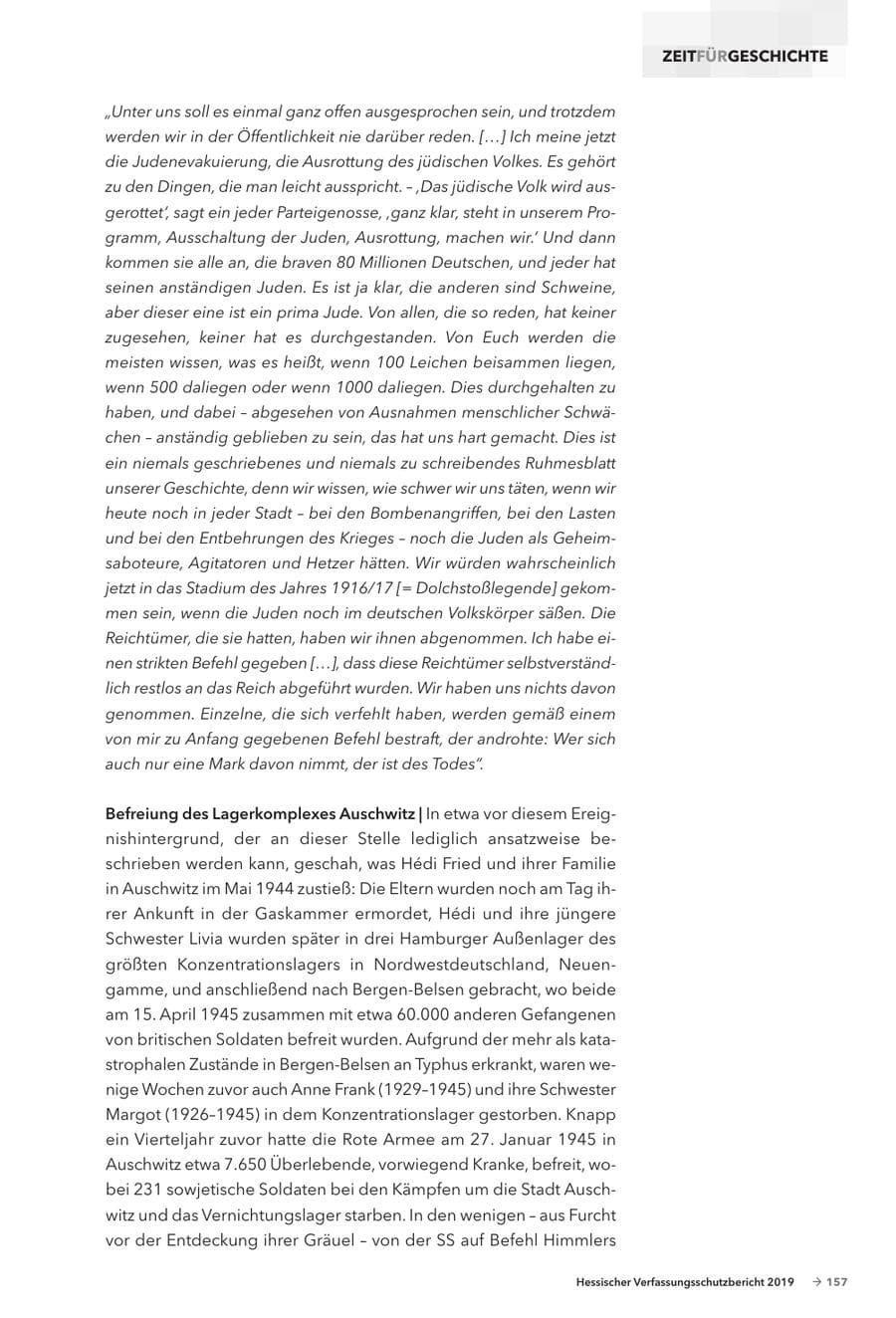 Seite 159 des Verfassungsschutzbericht 2019 Hessen