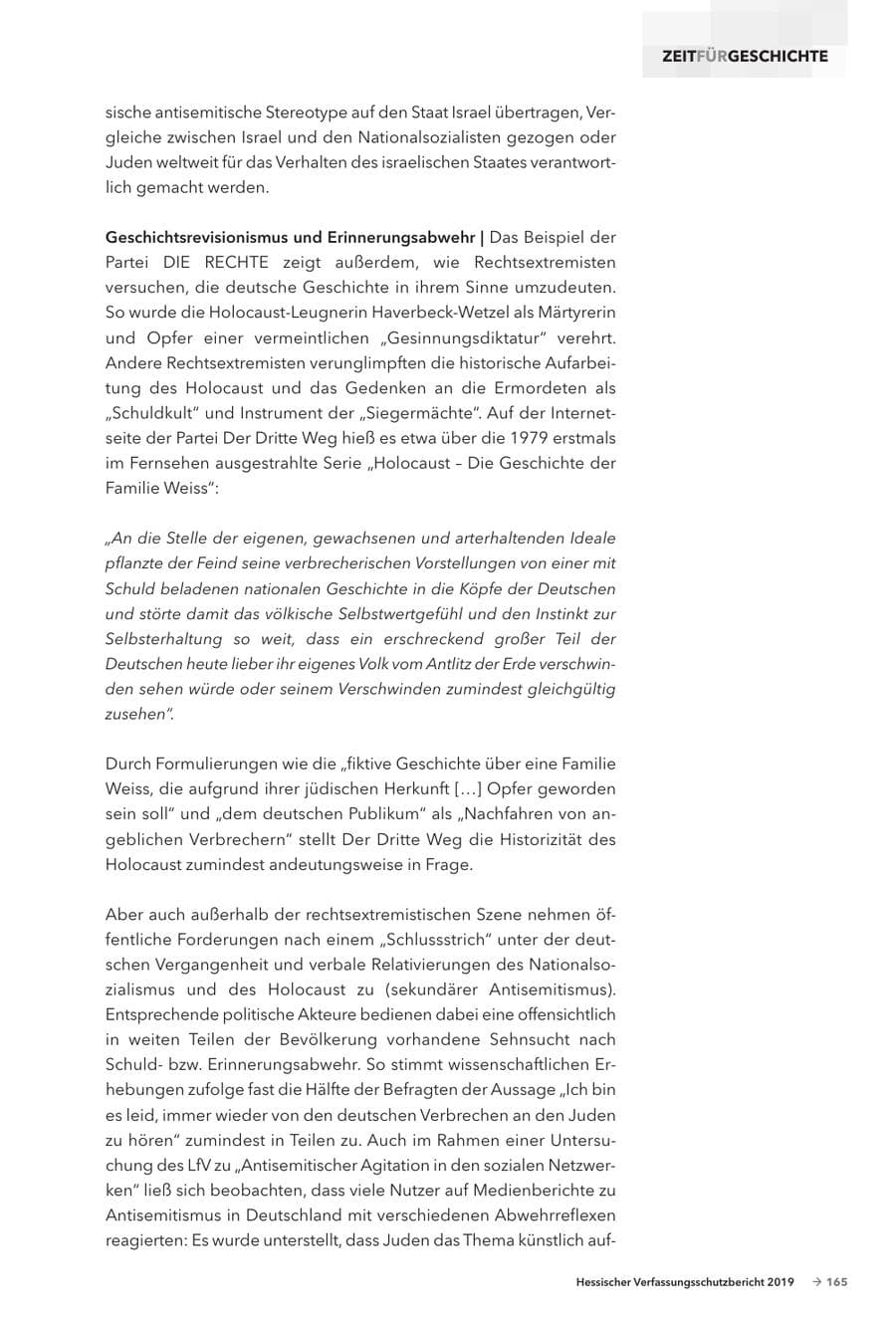 Seite 167 des Verfassungsschutzbericht 2019 Hessen