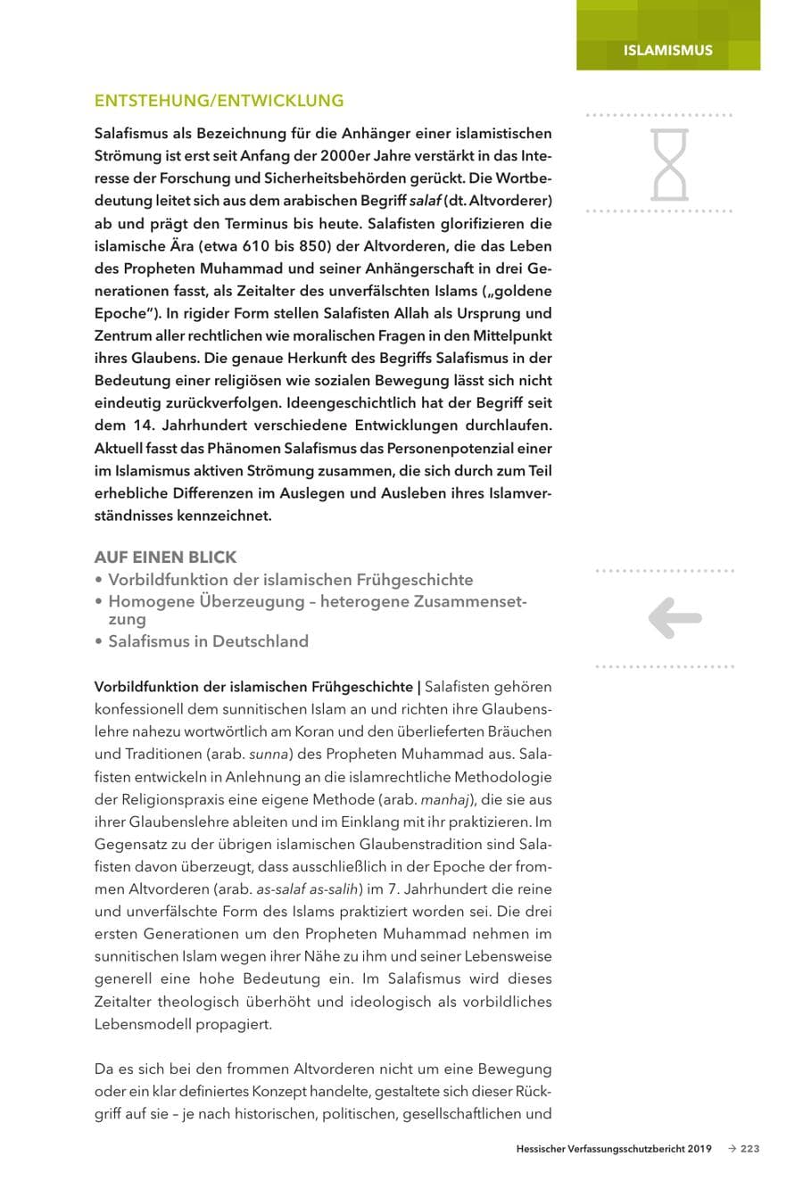 Seite 225 des Verfassungsschutzbericht 2019 Hessen