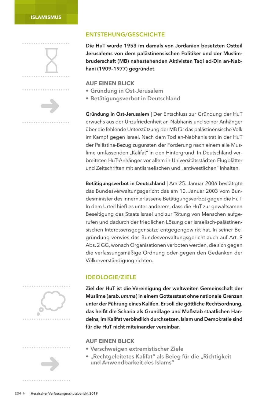 Seite 236 des Verfassungsschutzbericht 2019 Hessen