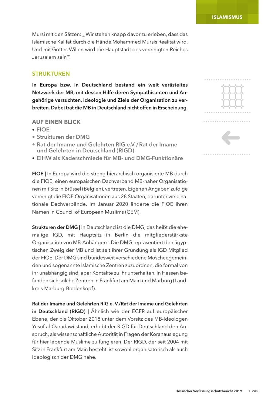 Seite 247 des Verfassungsschutzbericht 2019 Hessen