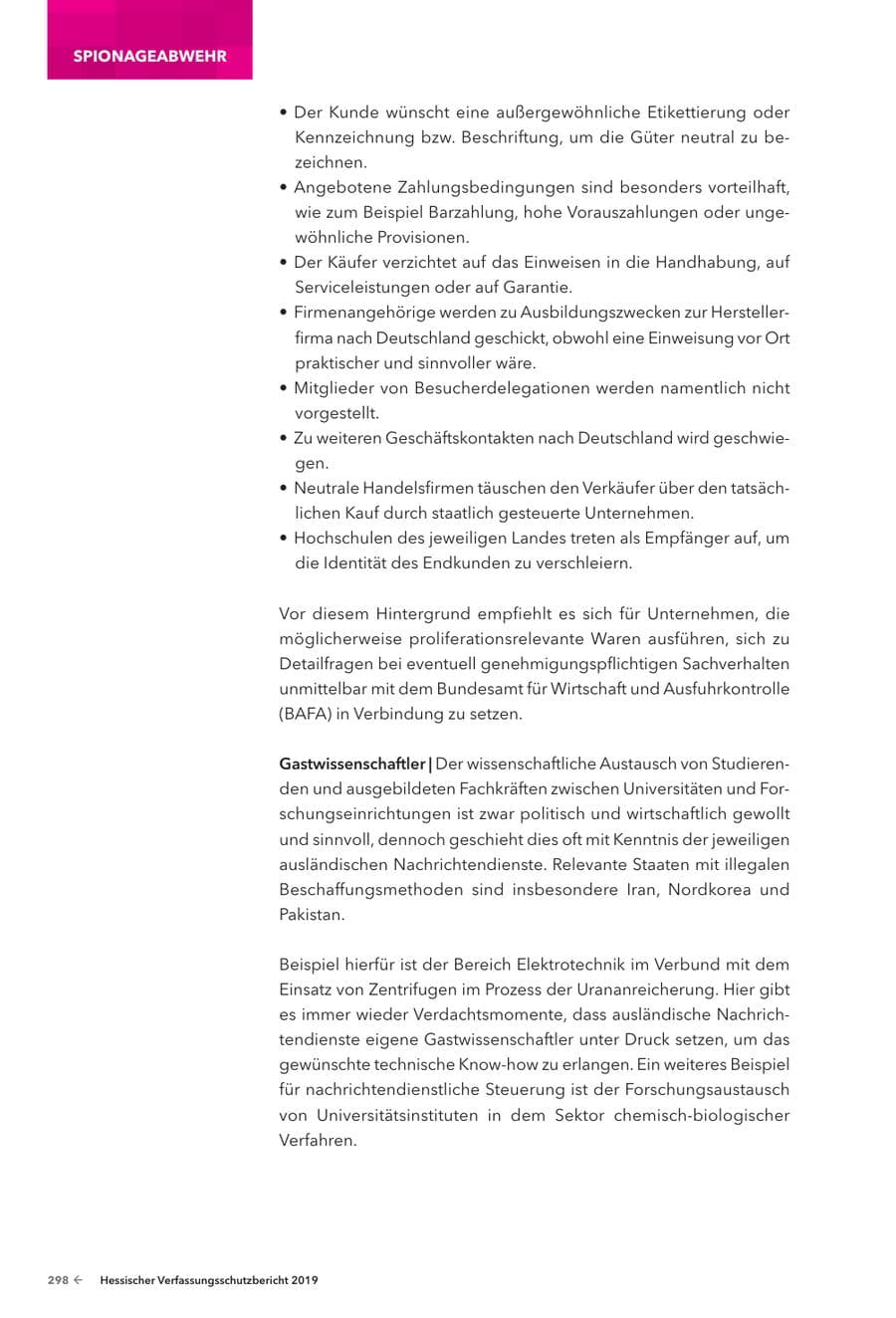 Seite 300 des Verfassungsschutzbericht 2019 Hessen