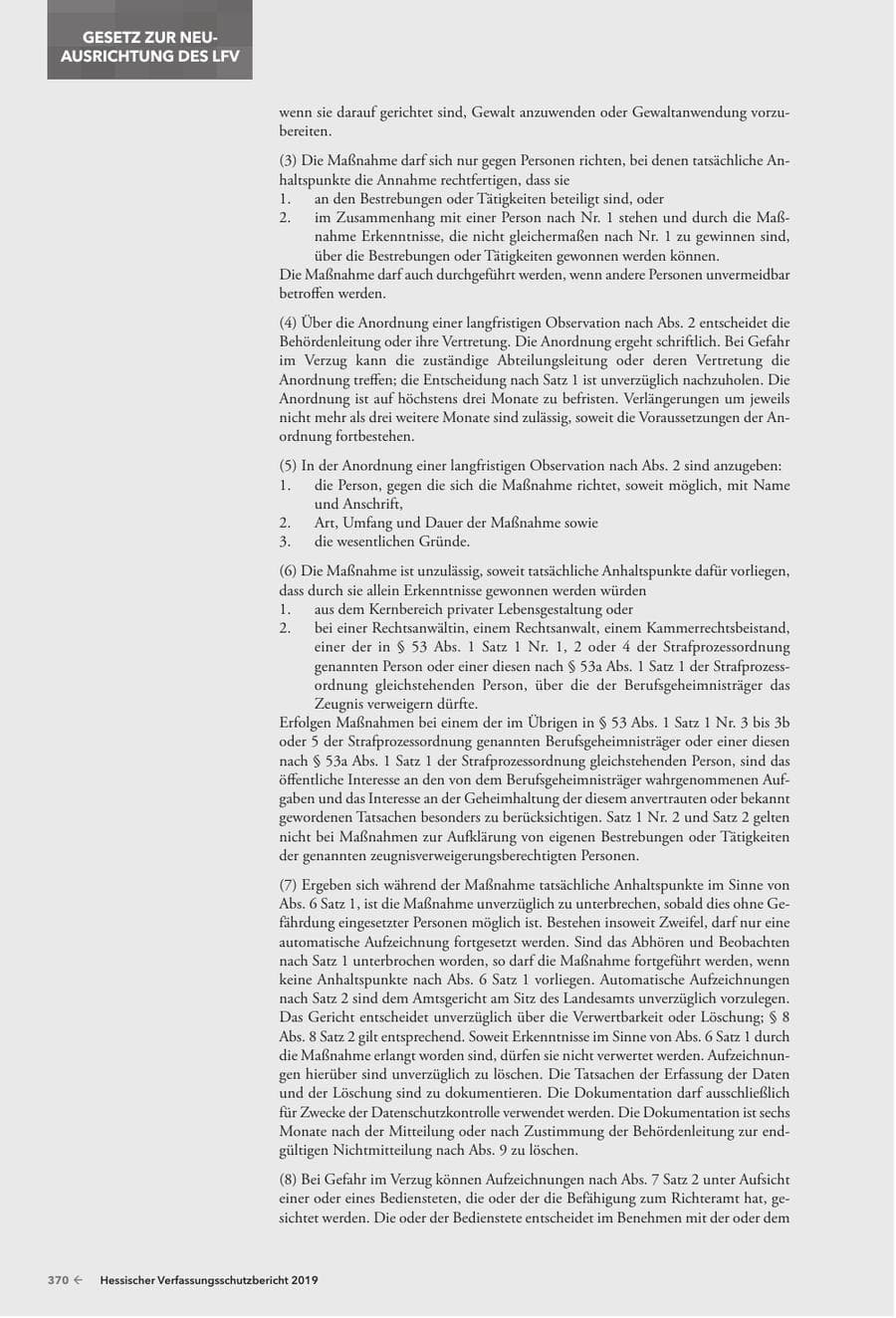 Seite 372 des Verfassungsschutzbericht 2019 Hessen