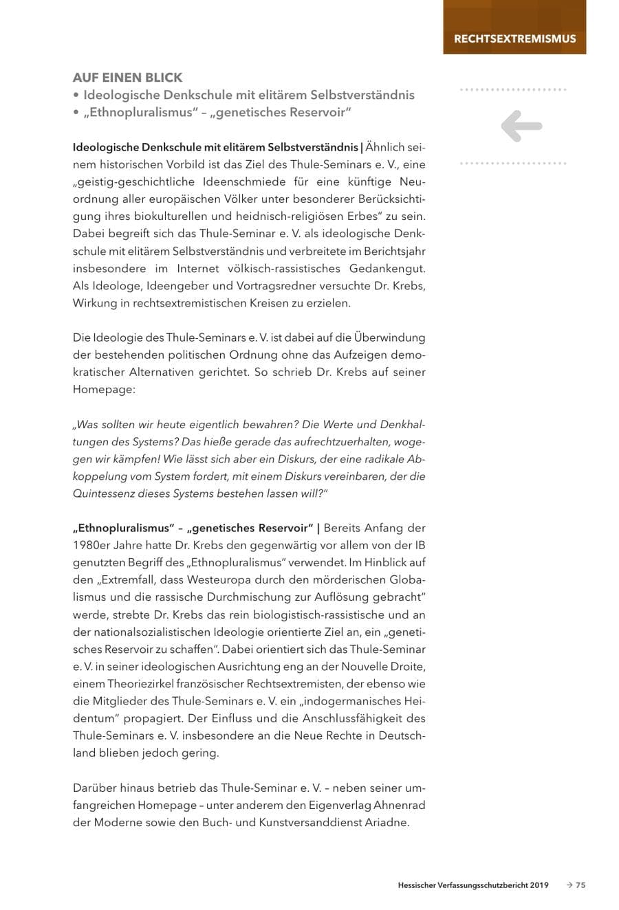 Seite 77 des Verfassungsschutzbericht 2019 Hessen