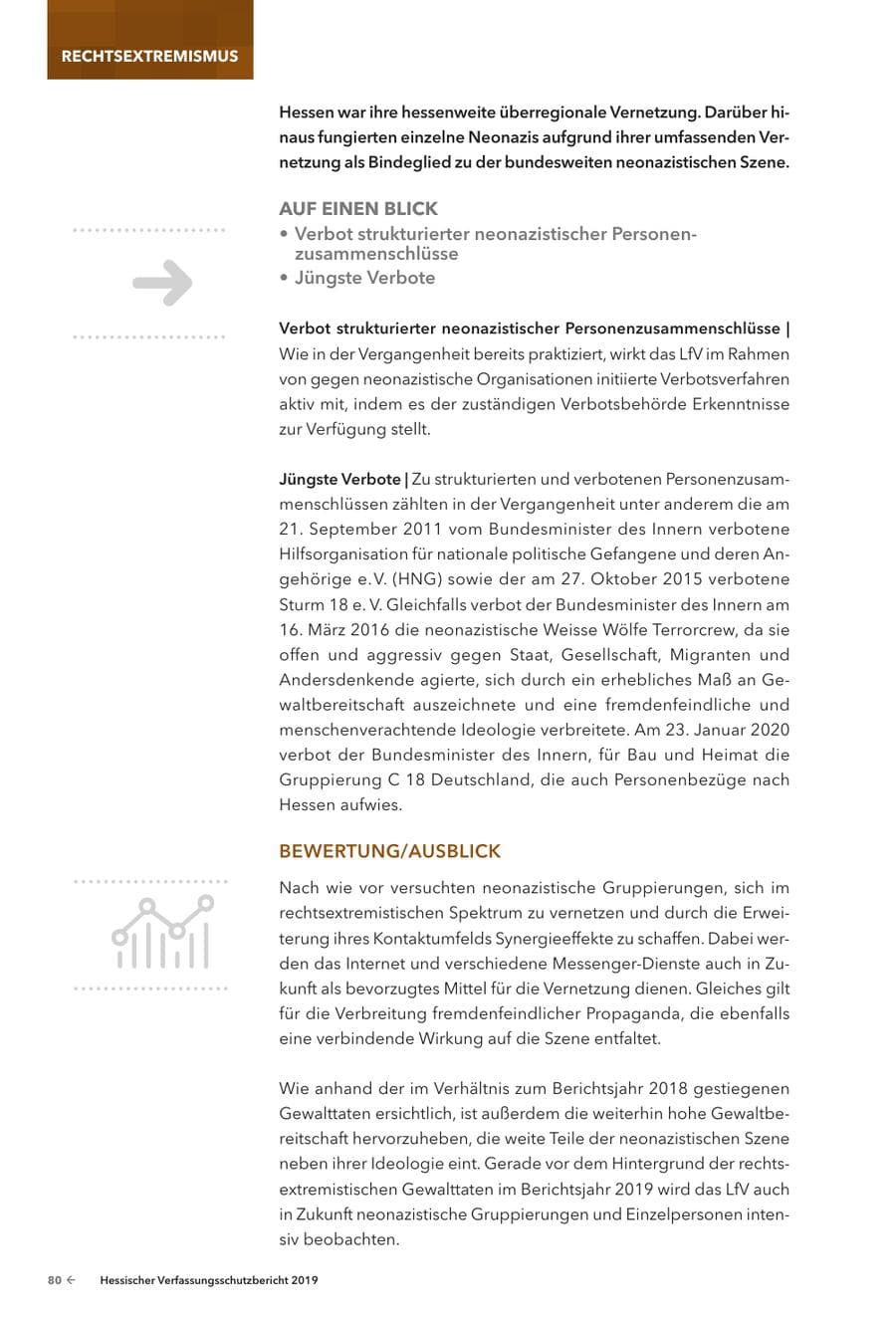 Seite 82 des Verfassungsschutzbericht 2019 Hessen