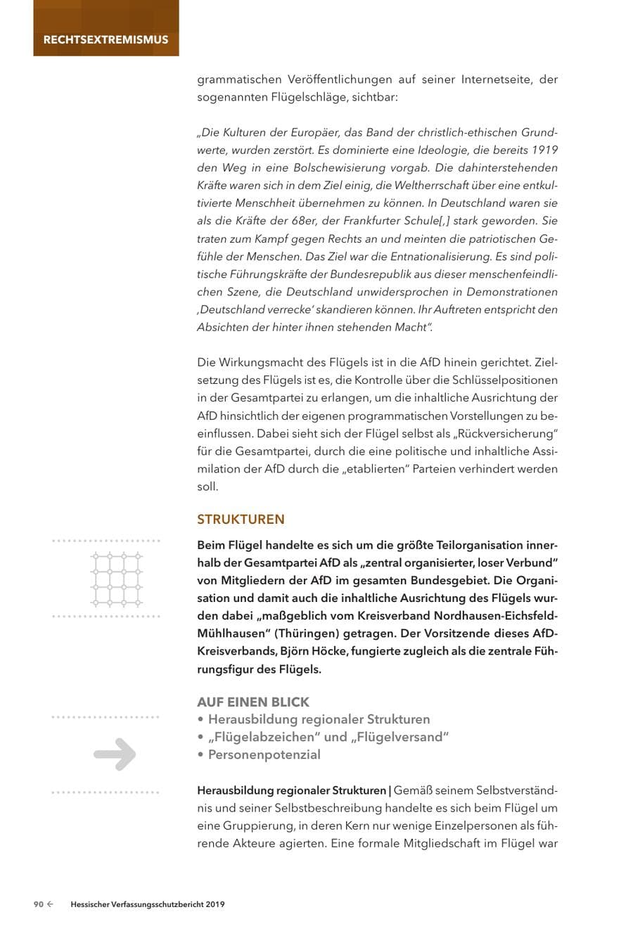 Seite 92 des Verfassungsschutzbericht 2019 Hessen