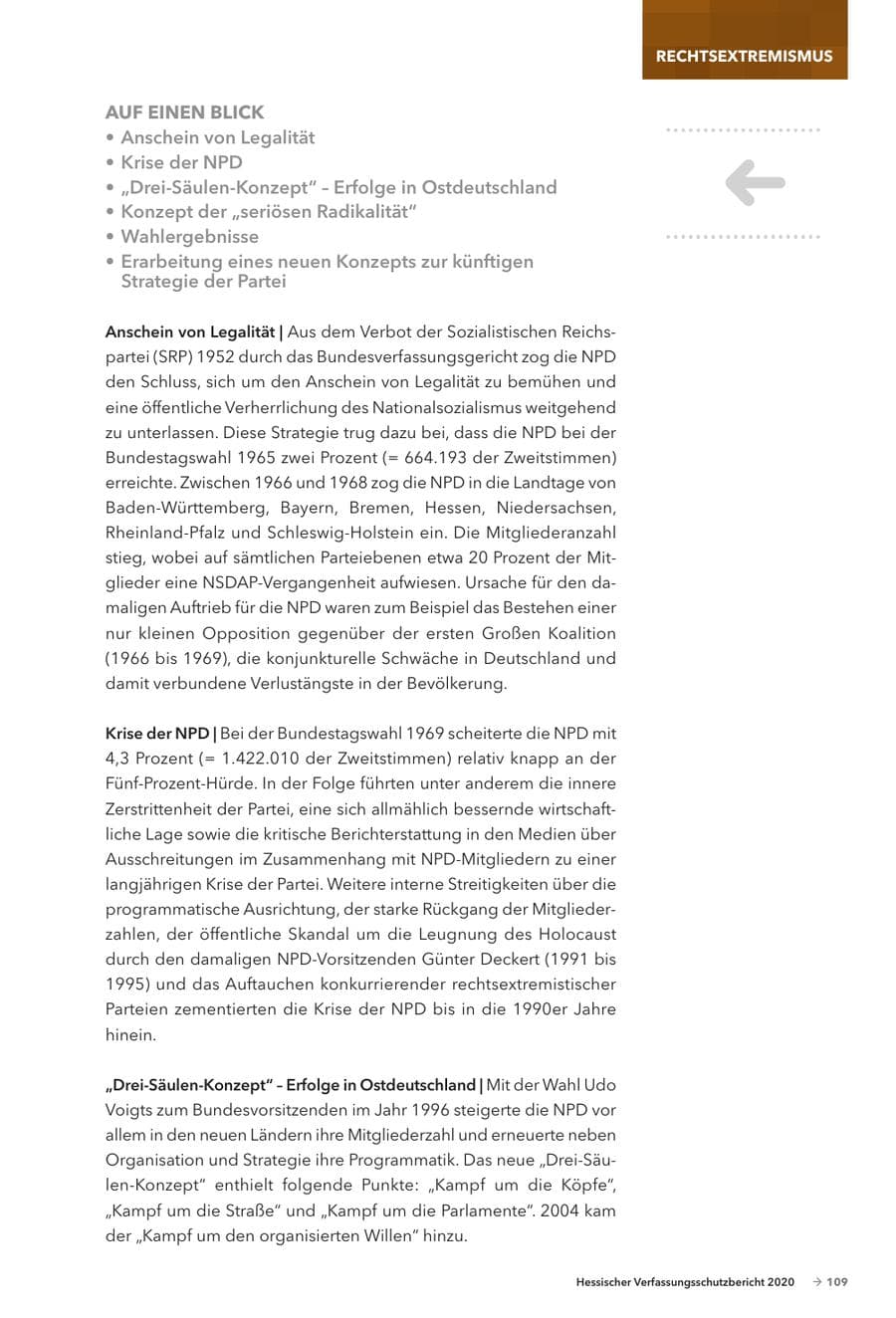 Seite 111 des Verfassungsschutzbericht 2020 Hessen