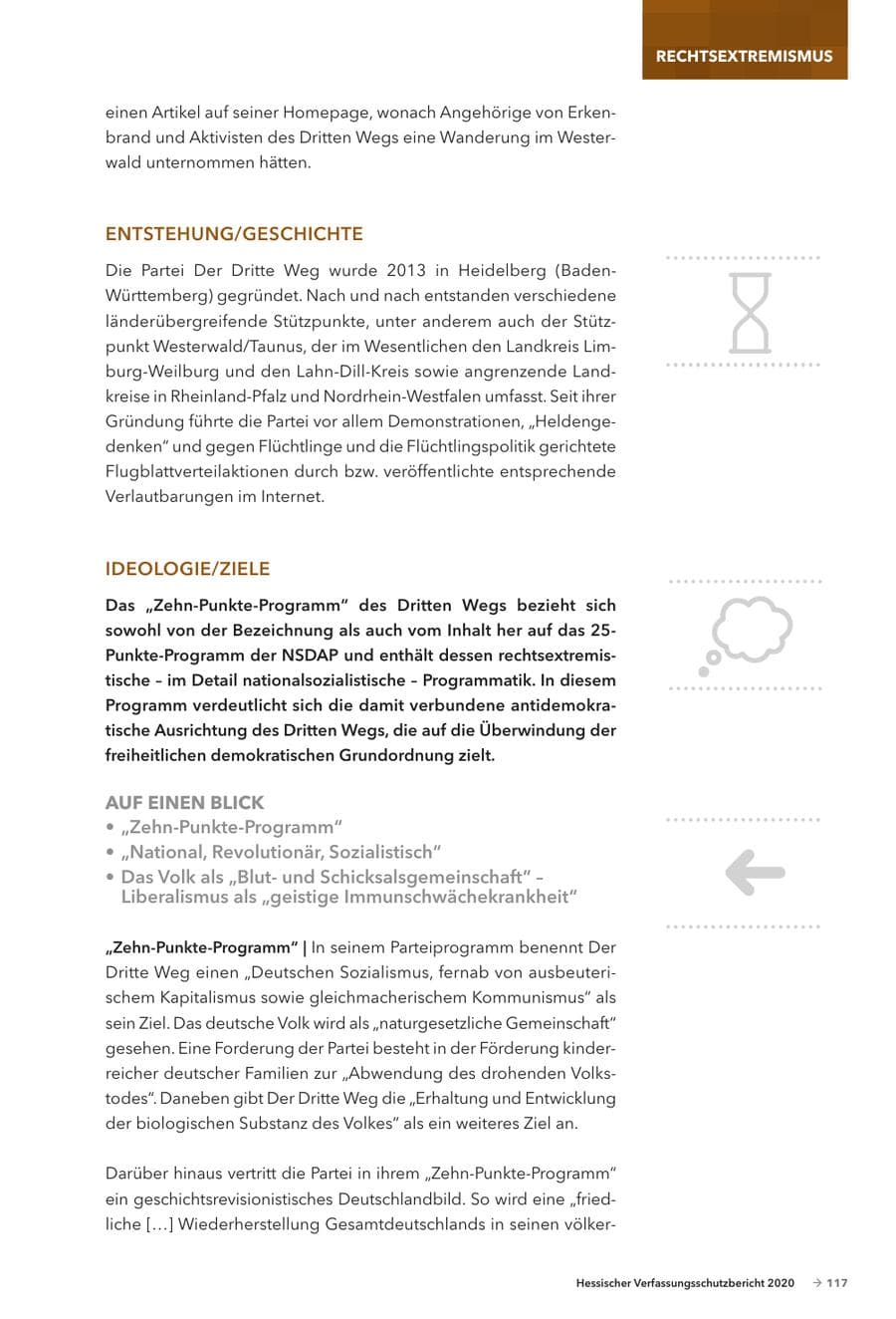 Seite 119 des Verfassungsschutzbericht 2020 Hessen