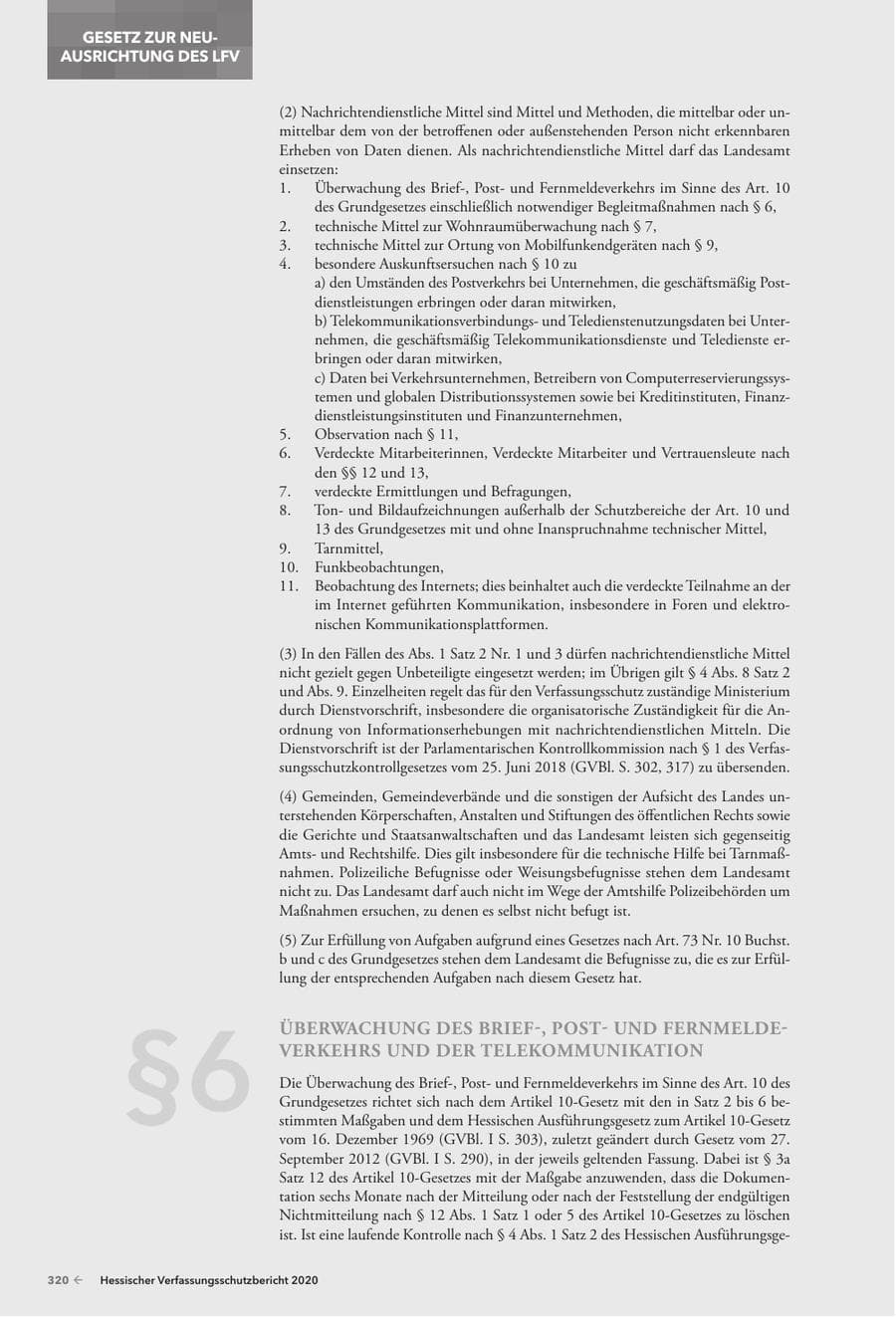 Seite 322 des Verfassungsschutzbericht 2020 Hessen